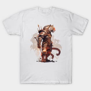 Golden Tiger Warrior in armor T-Shirt